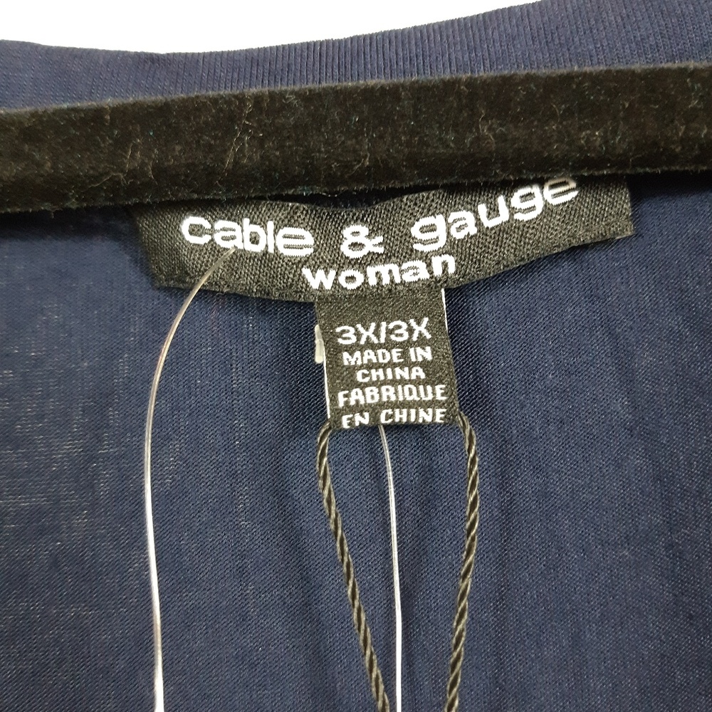 NWT Cable & Gauge V-Neck T-Shirt Size 3X - Picture 6 of 8